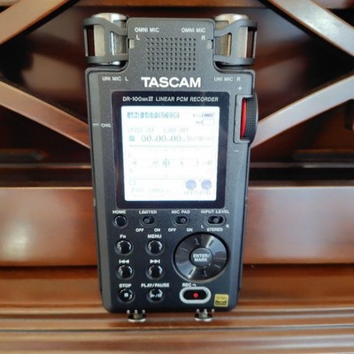 Tascam DR-100MKIII Linear PCM Portable Audio Recorder Black with Box Genuine