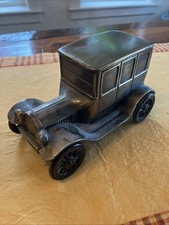 Banthrico Chicago USA 1926 Model T Ford Coin Bank Vintage Piggy Bank Wheels Work