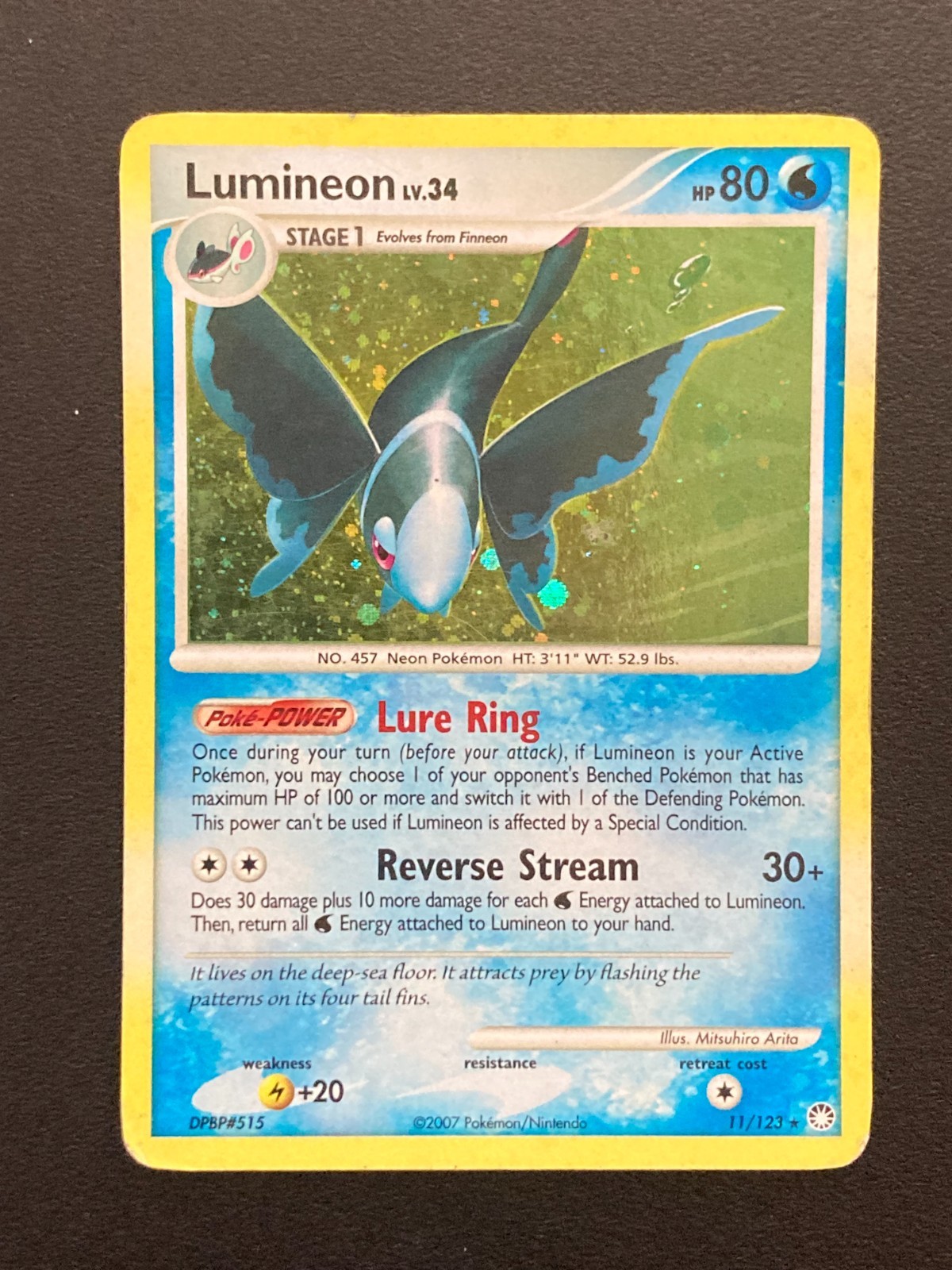Pokémon TCG - LP Lumineon Holo Rare 11/123 Mysterious Treasures