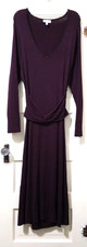 FLASH SALE!! Sofia Vergara PLUS XXL 2X STRETCHY Rib Knit Dress Purple OPEN BACK