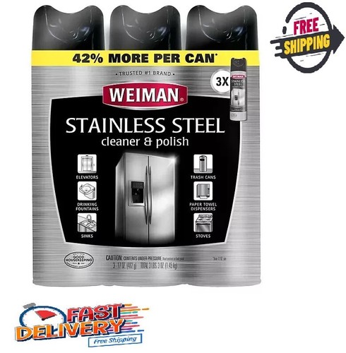 Weiman Stainless Steel Kitchen and Home Appliance Cleaner & Polish (17 oz.,3 pk)