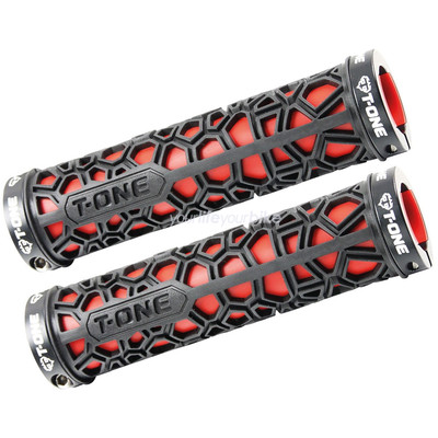T-ONE H2O LENKER GRIFFE 94g FAHRRAD SCHRAUBGRIFFE MTB LOCK ON MOUNTAIN BIKE ROT