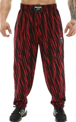 BGSM Track Pants Sweatpants Trackpants Bodybuilding 1378-PNT-BLACK RED camou