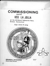 USS La Jolla SSN-701 1979 General Dynamics Nuclear Submarine Original Art