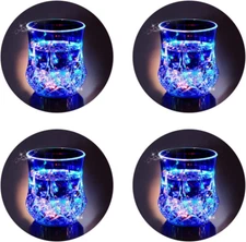 LED Cups 4 PACK Flashing Light up Automatic Water Activated Color Changing Wine 