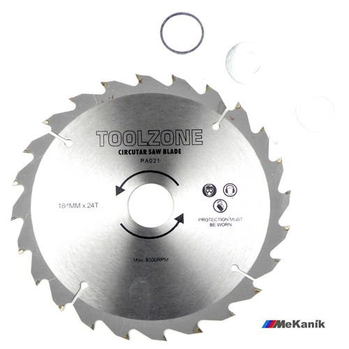 184MM TCT CIRCULAR SAW BLADES X 3PC 20, 24 & 40 TEETH 3 ADAPTER RINGS