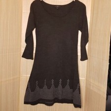 R&K Womens Charcoal Grey Sweater Dress Medium