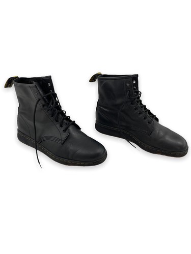 DR. MARTENS NEWTON Soft Wair Leather Black 8-Hole 1460 Lite High Boots 44  UK 9.5 | eBay