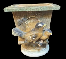 Rare Vintage INARCO Ceramic Planter ~ Birds and Bird House ~ Made in Japan~AS Is