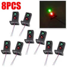 8PCS Model Train Signals 2 Lights OO HO scale Railroad LED signal Lamp 20mm ##