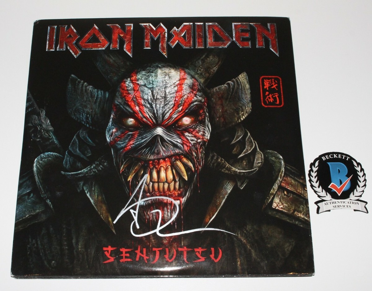 BRUCE DICKINSON SIGNED IRON MAIDEN 'SENJUTSU' ALBUM VINYL RECORD