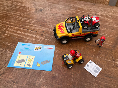Mega Spiel-Spaß!!! Playmobil  4228 Pick-up mit Racing Quad UND Abenteuer Quad