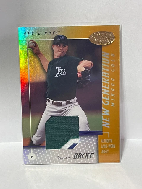 2002 Leaf Certified Materials MIRROR GOLD #d/25 - BRANDON BACKE (3-color patch)