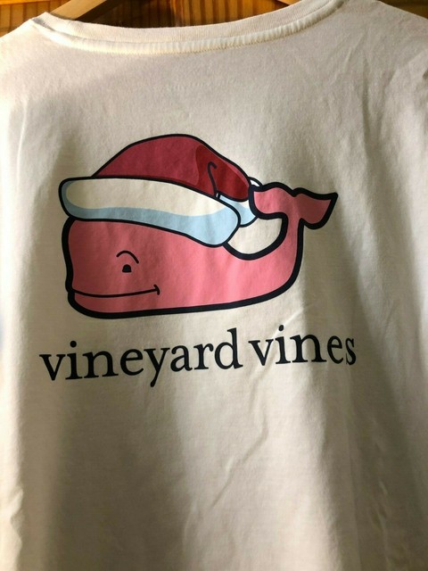 VINEYARD VINES white Pocket long sleeve T-Shirt holiday christmas womens small | eBay