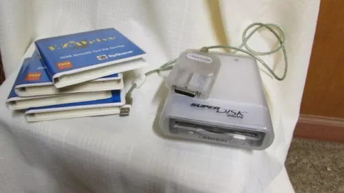Imation Super Disk USB Drive for Macintosh USB Untested +4 DISCS