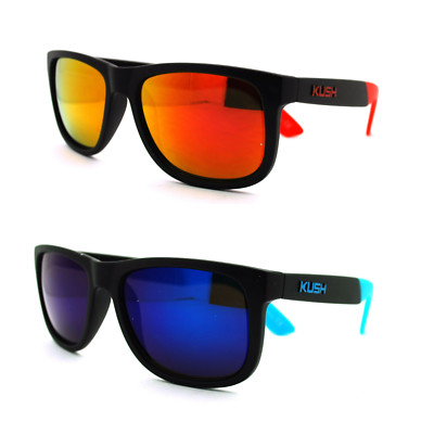 Gafas de sol para hombre Lentes Cuadrado deportivo Negro Mate Espejo UV 400  | eBay