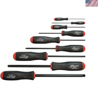ProGuard Finish Ball End Screwdrivers, 9-Piece Set (1.5-10mm), Durable Design