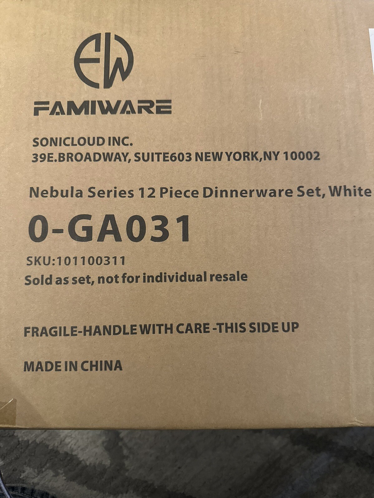 Famiware Nebula Plates and Bowls Set, 12 Pieces Dinnerware Sets, Dishes Set f...