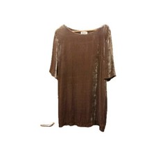 Toast Dress Size UK 12 Brown Silk Velvet Shift Christmas Party Evening