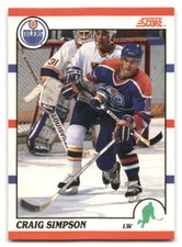 Craig Simpson 1990 Score Canadian HOCKEY #58 Edmonton Oilers