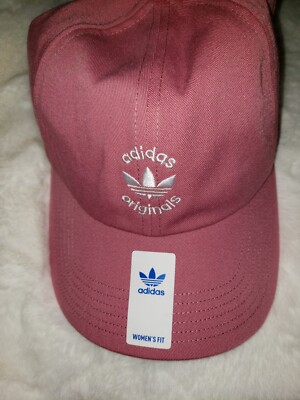 NEW Adidas Women's Originals Relaxed Strapback Quiet Crimson Trefoil Logo  Cap