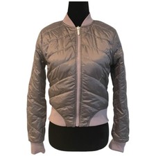 128 Lululemon Non Stop Bomber Jacket Reversible Dark Chrome Sz 4