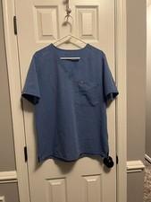 Figs Women's Technical Collection Scrub Top Cool Blue XL Medical.