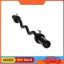 CAP Barbell 47 In. Olympic EZ Curl Bar with Collars, 200lb Capacity, Black