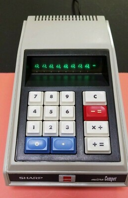 Vintage Rare SHARP QT-8D Electronic Desktop Calculator Micro 