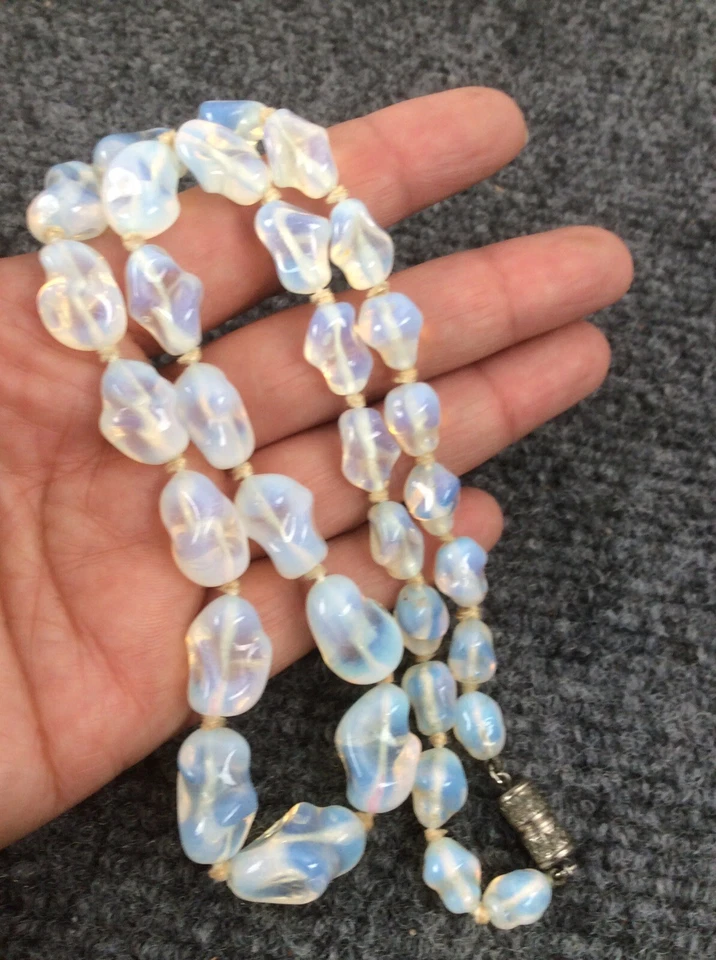 Impresionante collar antiguo chino de cristal peking vintage Foto 3 de 4