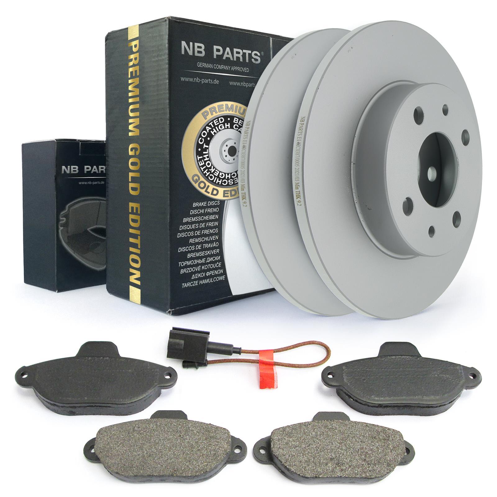 Coated Brake Discs Brake Pads Set Front for Fiat 500 312 Ford KA RU8