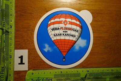Alter Aufkleber Energie Flüssiggas Heissluftballon VEBA von RAAB KARCHER