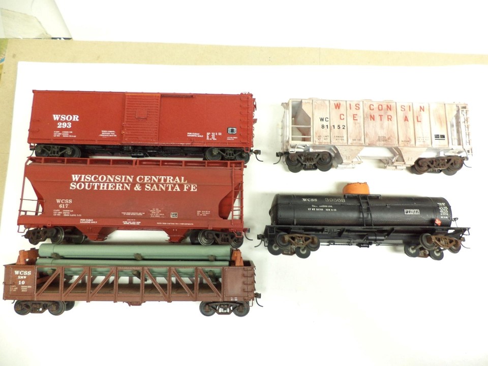 American Models/others S scale Freight cars(5), Wisconsin Central