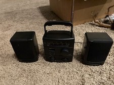 Lifelong Mini Baby Boom Box AM/FM Portable Radio Black Tested Works Boombox 8157