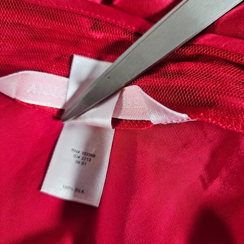Maxi Vestido Deslizante Victoria's Secret 100 % Seda Grande Rojo Largo - Imagen 4 de 4
