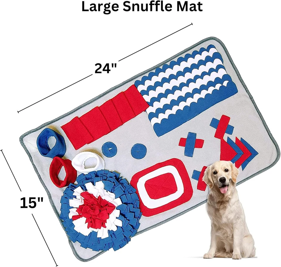 Interactive Non-Slip Snuffle Mat Slow Feeder Puzzle for Curious Cats Dogs Pets - Image 2 of 4