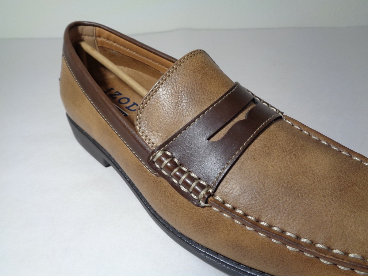 IZOD Size 7.5 M EDMUND 2 Dark Tan Dark Brown Penny Loafers  display picture 3