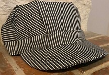 Engineer/Conductor Cap/Hat-Striped-Adult or child size- NEW