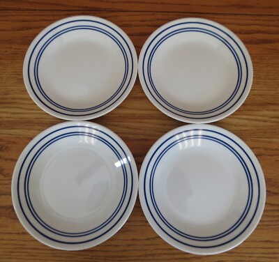 Corning Corelle Classic Cafe Blue Bread & Butter Plates 6.75'' Desserts Set of 4