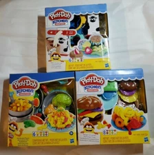 New Play-Doh Kitchen Creations Milk & Cookies + Silly Noodles + Burgers & Fries