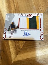 2016 Leaf Trinity AJ Puk #PA-AJP Patch Auto Red /25 3 Color Patch
