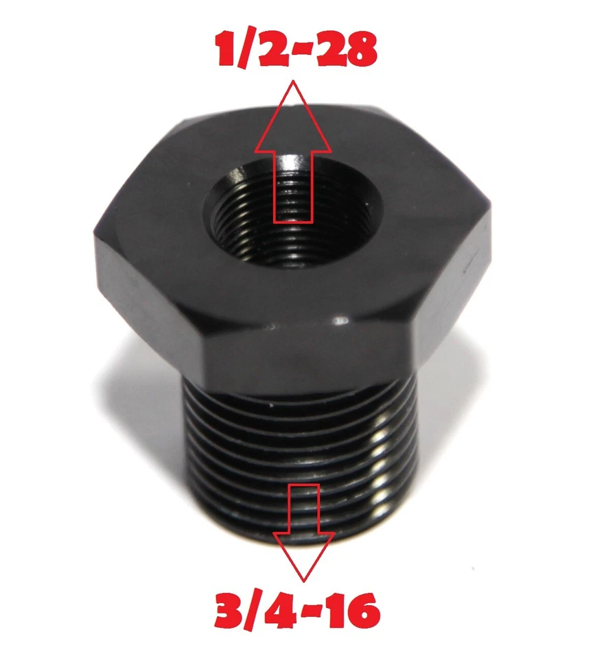 10PCS 1/2-28 to 3/4-16 Automotive Threaded Oil Filter Adapter Hose Reducer - Image 2 of 4