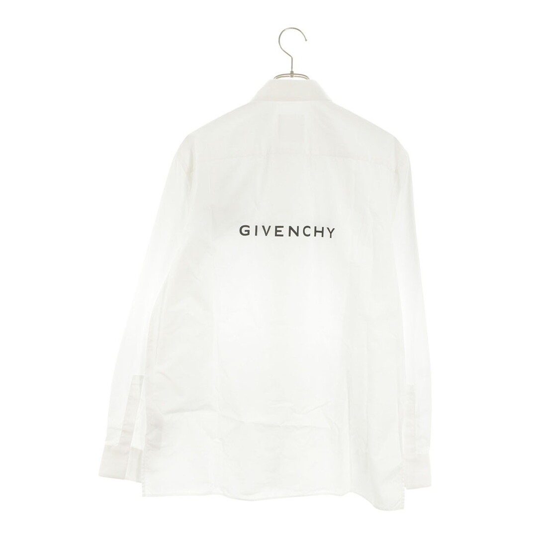 Givenchy BM60QJ109F Reverse Logo Print Poplin Long Sleeve Shirt Mens 39 Used d4b thumbnail 3