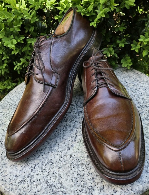 Allen Edmonds SENECA Brown Leather Split Toe Oxford Dress Shoes Sz : 11.5B