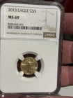 U.S. Mint American Eagle Gold Coin 2013 $5 1/10 oz NGC MS69 8686668-092