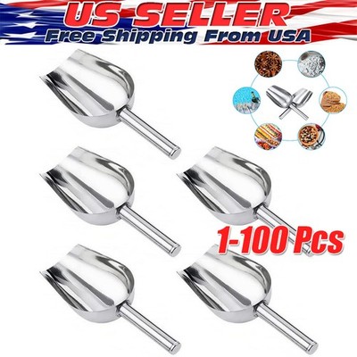 Stainless Steel Scoop Bar Ice Candy Dry Goods Popcorn Commercial Scooper 12oz