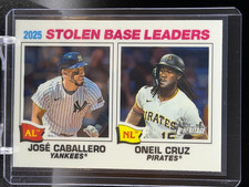 Caballero/Cruz 2026 Topps Heritage Chrome Base #4 - Stolen Base Leaders