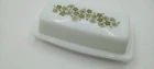 Vintage PYREX Spring Blossom Crazy Daisy Butter Dish & Lid USA
