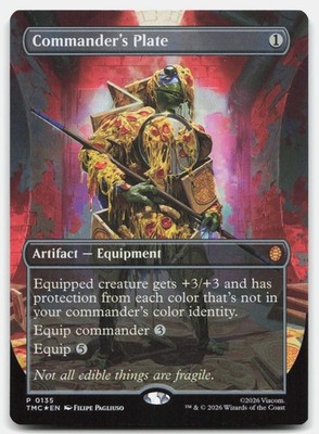 Commander's Plate (Borderless) 135 TMC Magic: The Gathering P Foil NM