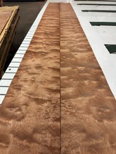 Pommele Sapele Raw Wood Veneer 2 sheets 105" x 8" 522C